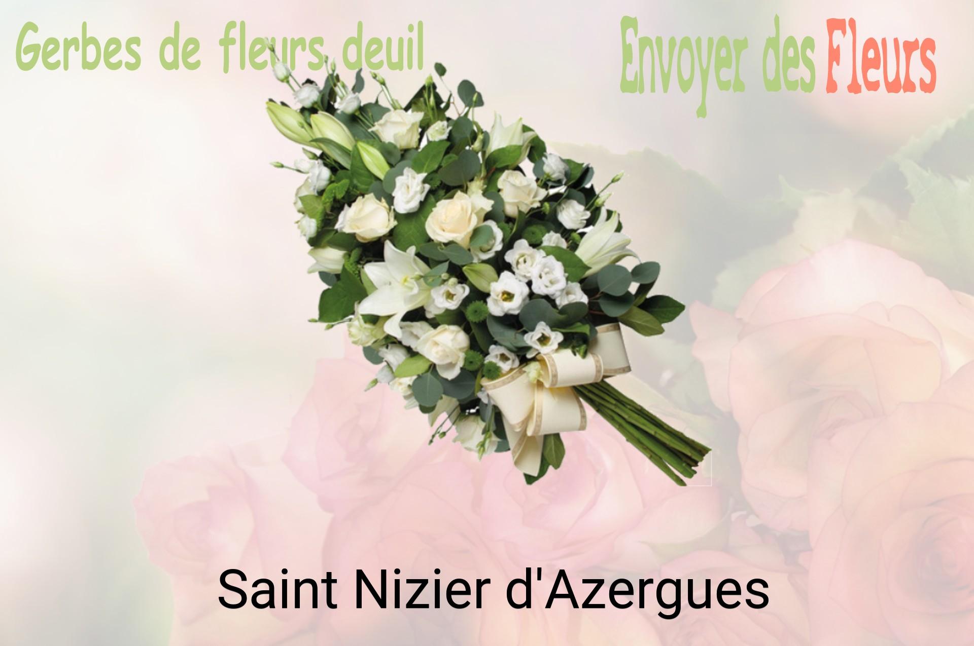 Gerbe de fleurs de deuil livrée à Saint-Nizier-d'Azergues